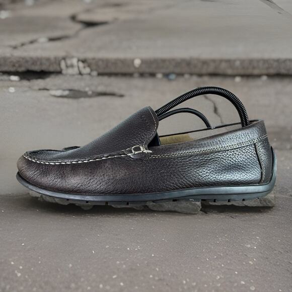 ECCO Men Classic Moccasin (Coffee) 43/9.5 EUC Loafer Leather Comfort Shoe‎ - Picture 2 of 10